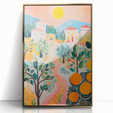 Maximalist Landscape Wall Art with Bold Citrus and Mediterranean Vibes