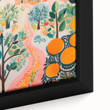 Maximalist Landscape Wall Art with Bold Citrus and Mediterranean Vibes