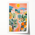 Maximalist Landscape Wall Art with Bold Citrus and Mediterranean Vibes