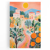 Maximalist Landscape Wall Art with Bold Citrus and Mediterranean Vibes