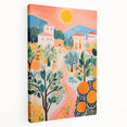 Maximalist Landscape Wall Art with Bold Citrus and Mediterranean Vibes
