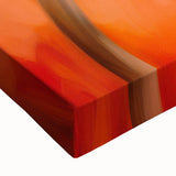 Maximalist Portrait Wall Art with Bold Florals and Vibrant Orange Hat Design