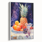 Maximalist Still Life Wall Art with Bold Pineapple and Vibrant Fruit Display