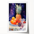 Maximalist Still Life Wall Art with Bold Pineapple and Vibrant Fruit Display