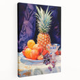 Maximalist Still Life Wall Art with Bold Pineapple and Vibrant Fruit Display