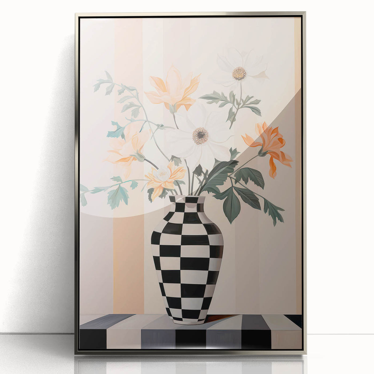 Maximalist Wall Art - Bold Eclectic Floral Vase Decor for Vibrant Spaces