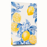 Maximalist Wall Art - Bold Lemon and Blue Foliage Decor for Vibrant Homes