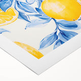 Maximalist Wall Art - Bold Lemon and Blue Foliage Decor for Vibrant Homes