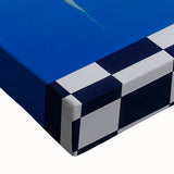 Maximalist Wall Art - Bold Floral Vase Decor with Blue and Red Accents