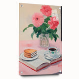 Maximalist Wall Art - Bold Floral Breakfast Scene Decor for Vibrant Spaces