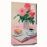 Maximalist Wall Art - Bold Floral Breakfast Scene Decor for Vibrant Spaces