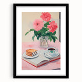 Maximalist Wall Art - Bold Floral Breakfast Scene Decor for Vibrant Spaces