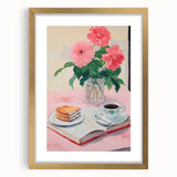 Maximalist Wall Art - Bold Floral Breakfast Scene Decor for Vibrant Spaces