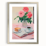 Maximalist Wall Art - Bold Floral Breakfast Scene Decor for Vibrant Spaces