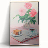 Maximalist Wall Art - Bold Floral Breakfast Scene Decor for Vibrant Spaces