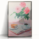 Maximalist Wall Art - Bold Floral Breakfast Scene Decor for Vibrant Spaces