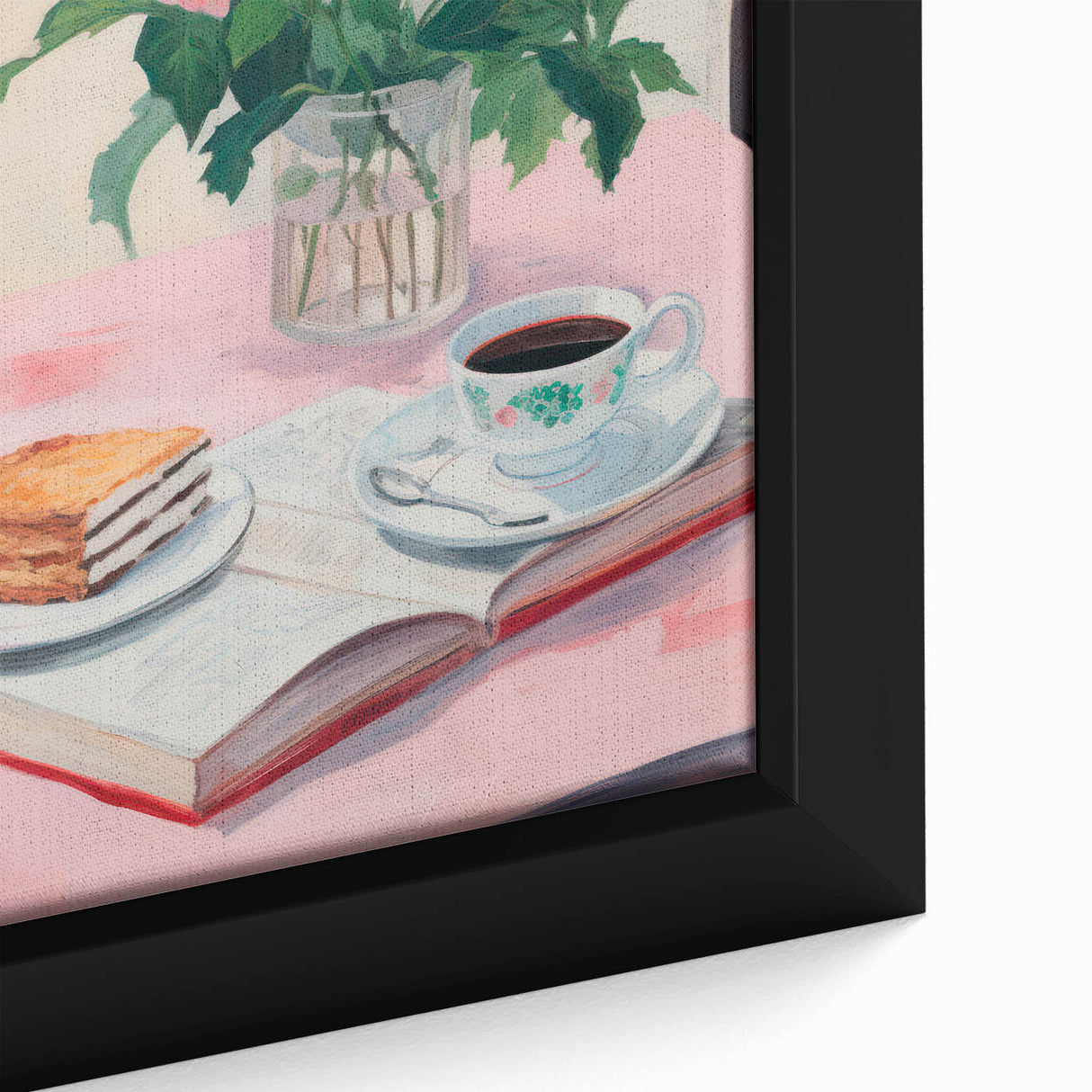 Maximalist Wall Art - Bold Floral Breakfast Scene Decor for Vibrant Spaces
