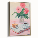 Maximalist Wall Art - Bold Floral Breakfast Scene Decor for Vibrant Spaces