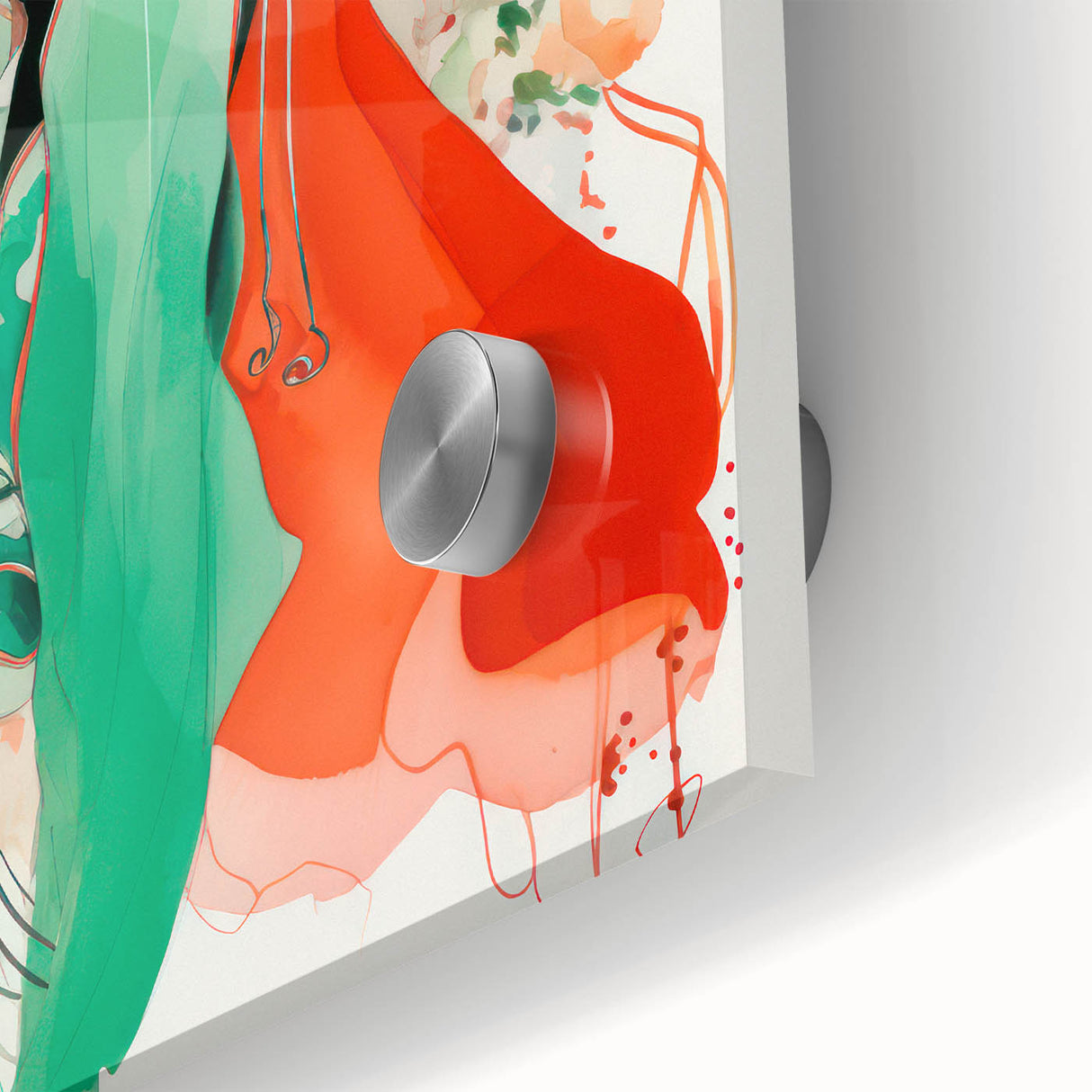 Maximalist Wall Art - Bold Fashion Illustration with Floral Accents