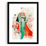 Maximalist Wall Art - Bold Fashion Illustration with Floral Accents