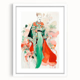 Maximalist Wall Art - Bold Fashion Illustration with Floral Accents