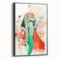 Maximalist Wall Art - Bold Fashion Illustration with Floral Accents