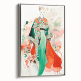 Maximalist Wall Art - Bold Fashion Illustration with Floral Accents