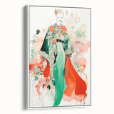 Maximalist Wall Art - Bold Fashion Illustration with Floral Accents