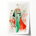 Maximalist Wall Art - Bold Fashion Illustration with Floral Accents