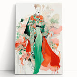 Maximalist Wall Art - Bold Fashion Illustration with Floral Accents