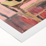 Maximalist Wall Art - Bold Black Cat on Chair with Pink Background