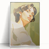 Maximalist Wall Art - Bold Portrait with Warm Tones and Expressive Style