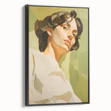 Maximalist Wall Art - Bold Portrait with Warm Tones and Expressive Style