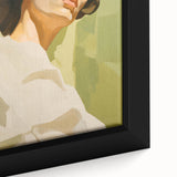 Maximalist Wall Art - Bold Portrait with Warm Tones and Expressive Style