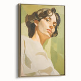 Maximalist Wall Art - Bold Portrait with Warm Tones and Expressive Style