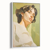 Maximalist Wall Art - Bold Portrait with Warm Tones and Expressive Style