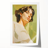 Maximalist Wall Art - Bold Portrait with Warm Tones and Expressive Style