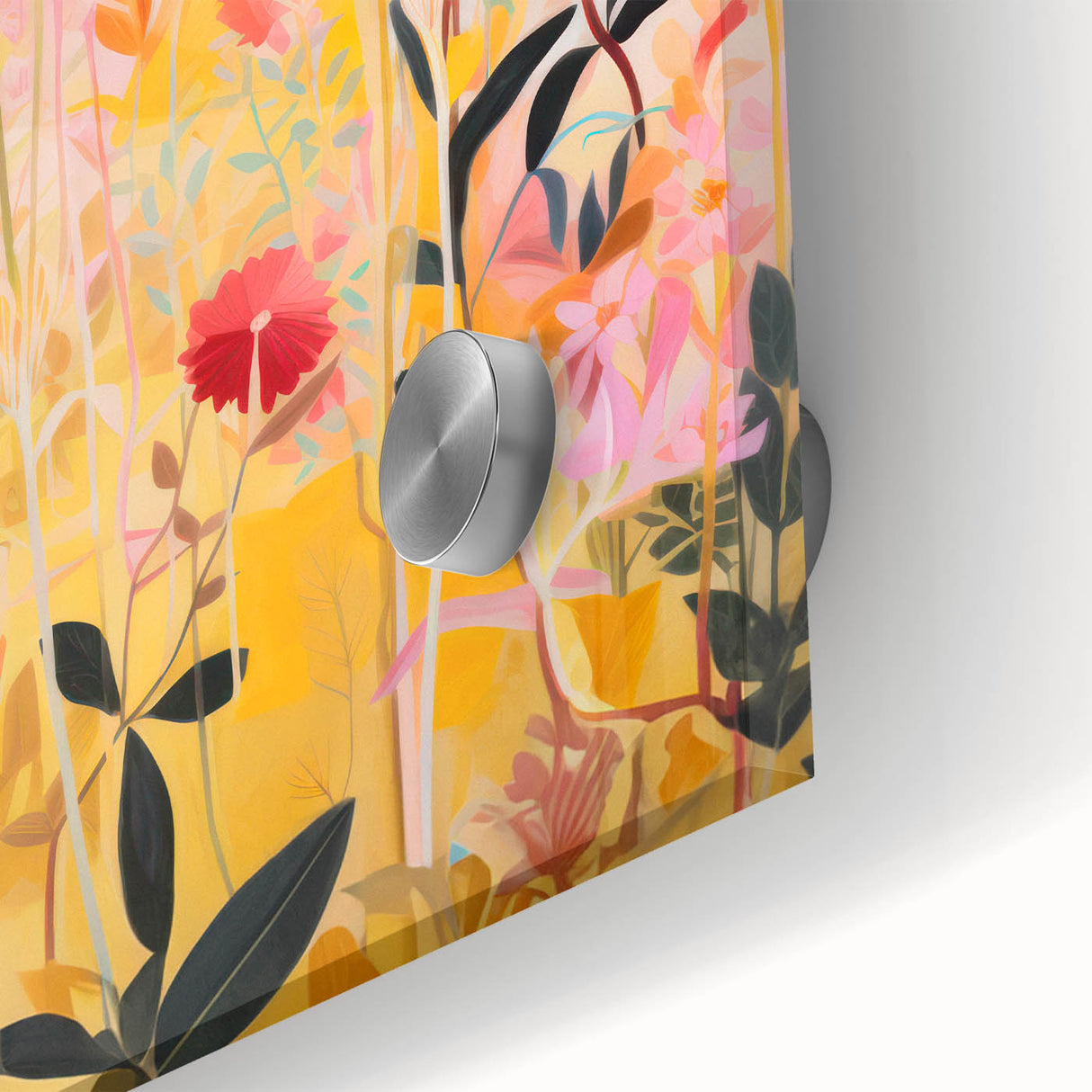 Maximalist Wall Art - Bold Floral Field with Vibrant Spring Colors
