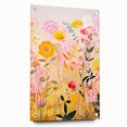 Maximalist Wall Art - Bold Floral Field with Vibrant Spring Colors