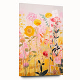 Maximalist Wall Art - Bold Floral Field with Vibrant Spring Colors