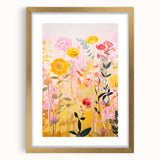 Maximalist Wall Art - Bold Floral Field with Vibrant Spring Colors
