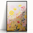 Maximalist Wall Art - Bold Floral Field with Vibrant Spring Colors