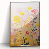 Maximalist Wall Art - Bold Floral Field with Vibrant Spring Colors