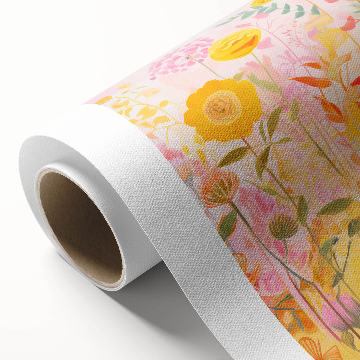 Maximalist Wall Art - Bold Floral Field with Vibrant Spring Colors