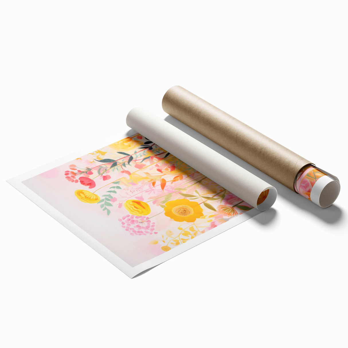 Maximalist Wall Art - Bold Floral Field with Vibrant Spring Colors