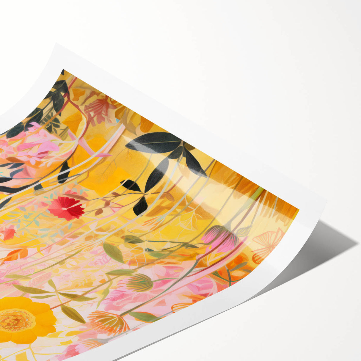 Maximalist Wall Art - Bold Floral Field with Vibrant Spring Colors