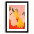 Maximalist Wall Art - Bold Pear Still Life with Pink and Yellow Tones