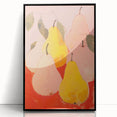 Maximalist Wall Art - Bold Pear Still Life with Pink and Yellow Tones
