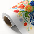 Maximalist Wall Art - Bold Floral Vase with Colorful Tulips and Pattern
