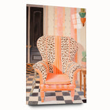 Maximalist Wall Art - Bold Leopard Print Armchair with Eclectic Style